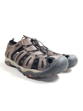 Eddie Bauer Mens Size 13 Troy Brown Leather Fisherman Sandals